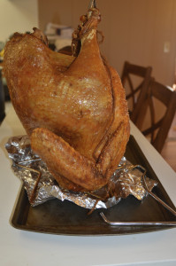 Fried turkey up close